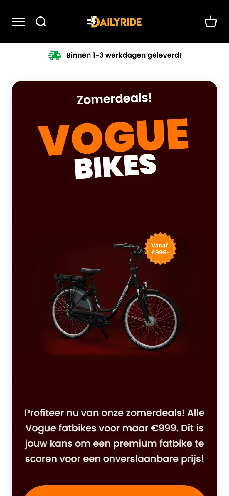 dailyride.nl op een telefoon