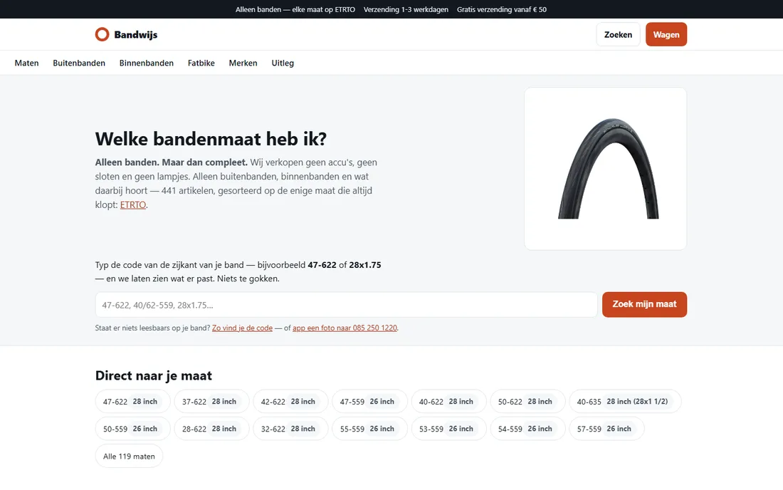 Startpagina van Bandwijs en Thuisbatterijwijs op bandwijs.nl, gebouwd en beheerd door Rank Studio